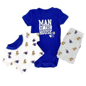 THE CHILDREN'S PLACE Bundles Baby Place Bulldog Bodysuit Pant 3 PC Set